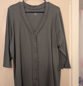 Olive Green Button Down Top, 22/24